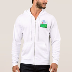Golfgrönt med röd flagga och boll t shirt