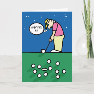 Golfhälsningkort Kort