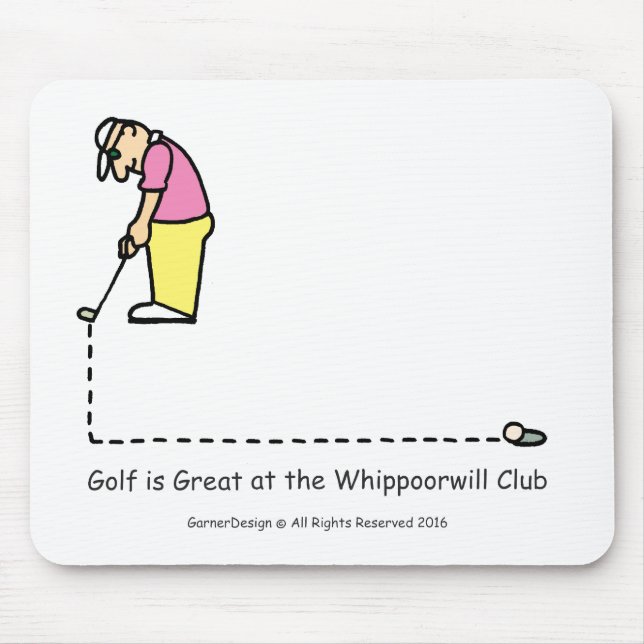 Golfhälsningmousepad Musmatta (Framsidan)
