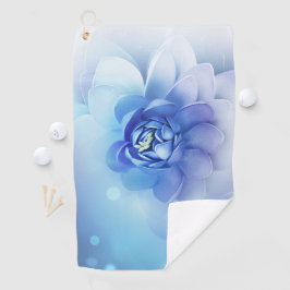 Golfhandduk - blå blomma