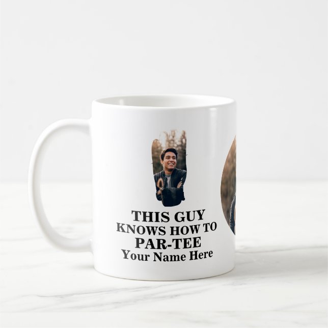 Golfhandformens fotokille vet hur man parar sig kaffemugg (Vänster)