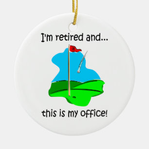 Golfhumorpension Julgransprydnad Keramik