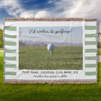 Golfing Anpassningsbar Golf Photo Grönt Stripe