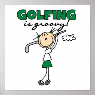 Golfing är Groovy Poster