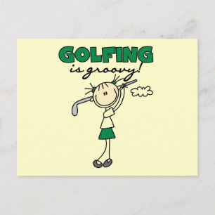 Golfing är Groovy Tshirts och Gifts Vykort