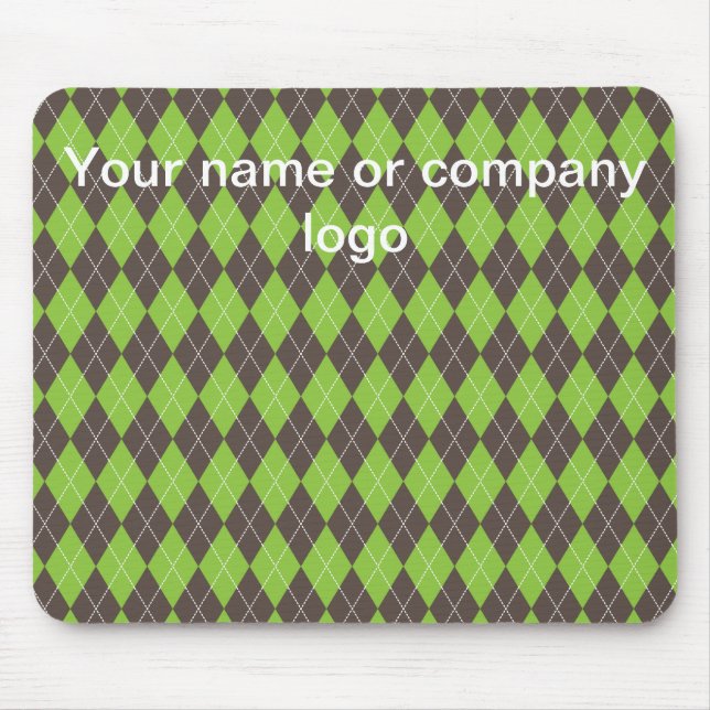 Golfing Argyll-gröntens musknapp. Musmatta (Framsidan)