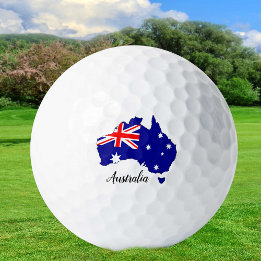 Golfing Australia & Australian Flagga/Aussie