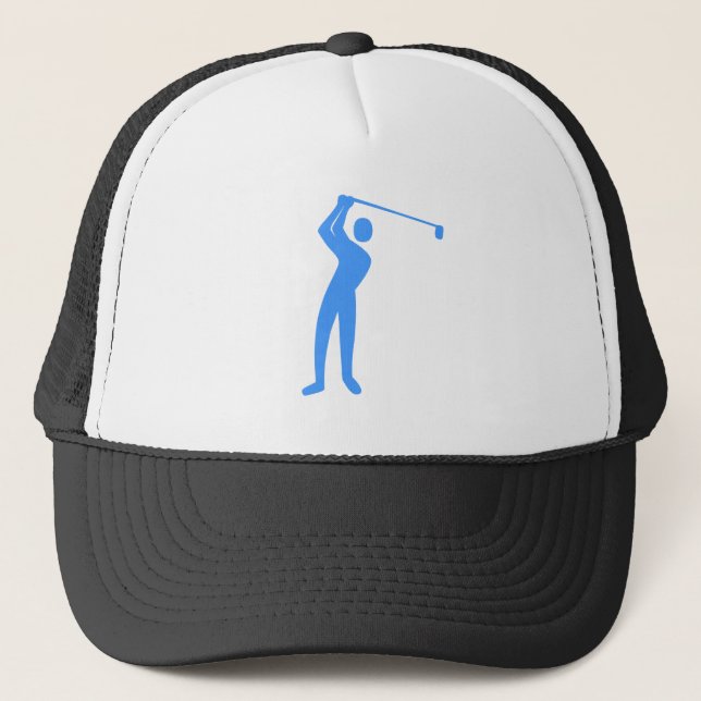 Golfing - Baby blue Truckerkeps (Framsida)