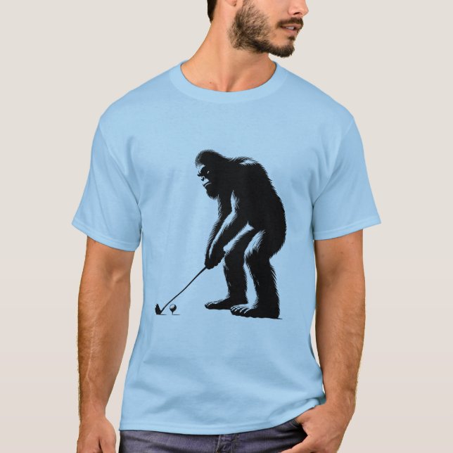 Golfing Bigfoot T Shirt (Framsida)