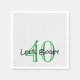 Golfing Birthday 40 LÅT OSS BOGEY Funny Golf Boll Pappersservett