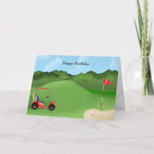 Golfing Birthday Helgkort