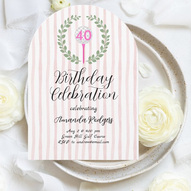 Golfing Birthday Party Inbjudningar (Skapare uppladdad)