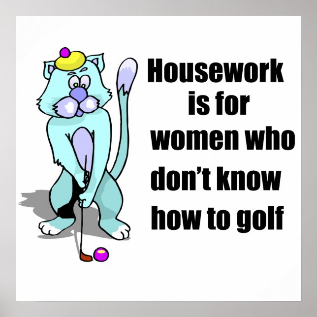 Golfing Cat Poster (Framsidan)
