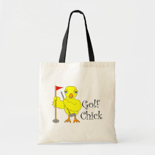 Golfing Chick Text Tygkasse