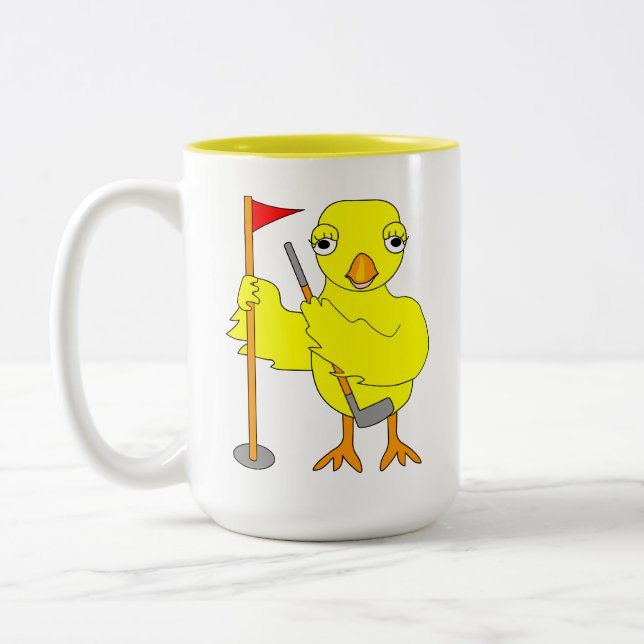 Golfing-Chick Två-Tonad Mugg (Vänster)