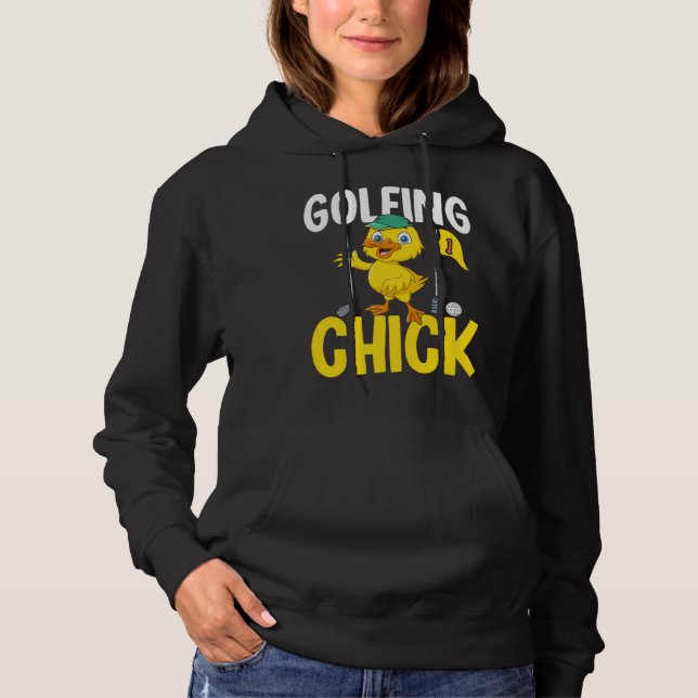 Golfing Chick Women Cute Golfing Ladies Golf T Shirt (Framsida)