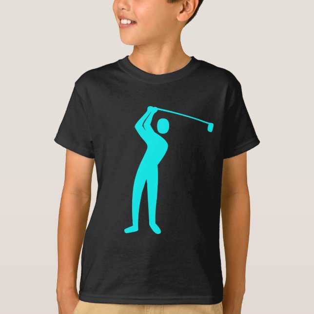 Golfing - cyan tee shirt (Framsida)