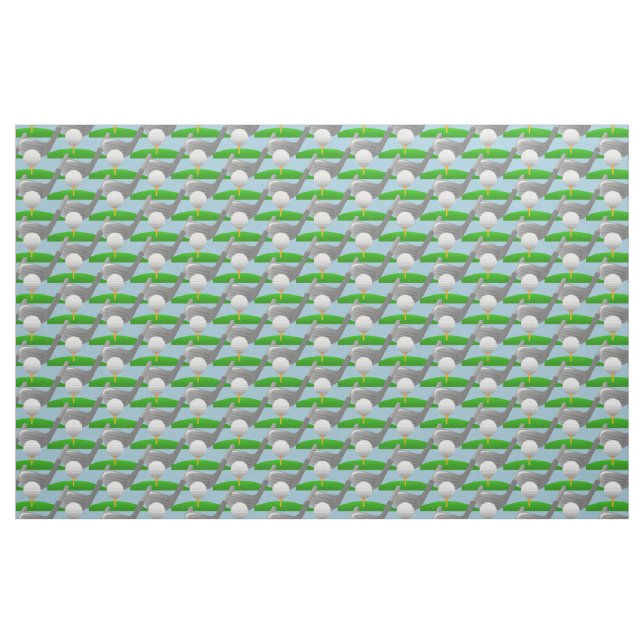 Golfing Design Fabric Tyg (Fat Quarter)