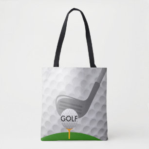 Golfing Design Tote Bag Tygkasse