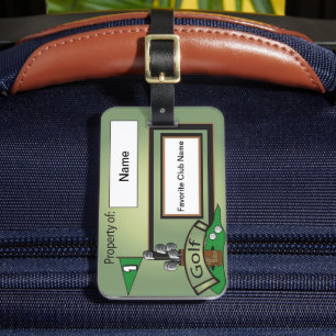 Golfing 🏌️ ♂️ DIG-text GRÖNT Bagagebricka
