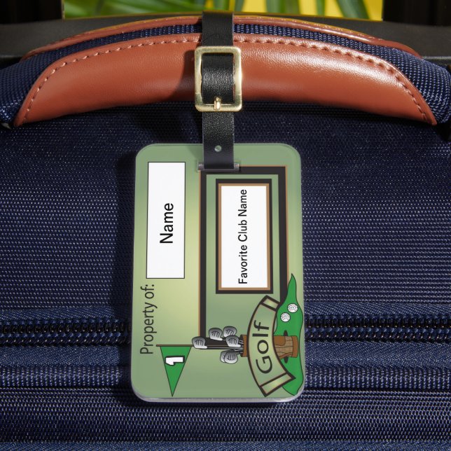 Golfing 🏌️ ‍ ♂️ | DIG-text | GRÖNT Bagagebricka (Framsida Insitu 2)