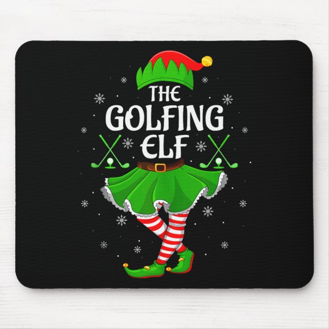 Golfing Elf Christmas Girls Women Elf Squad Xmas F Musmatta (Framsidan)