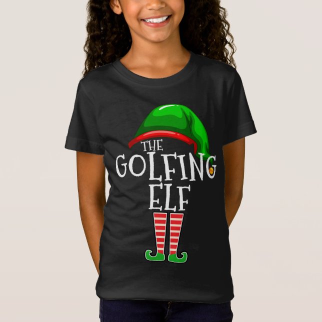 Golfing Elf-familjen Matching Group jul Gift G T Shirt (Framsida)