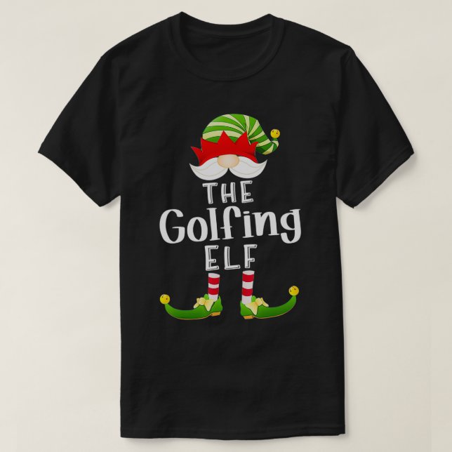 Golfing Elf-gruppens julfinny Pajama Party T Shirt (Design framsida)