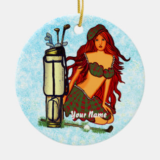 Golfing Fairy golf Julgransprydnad Keramik