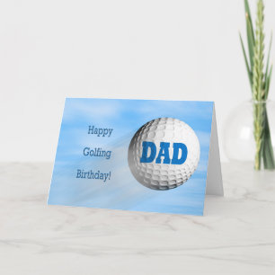 Golfing-födelsedagskort för pappa kort