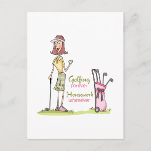Golfing Forever Vykort