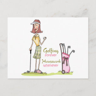 Golfing Forever Vykort