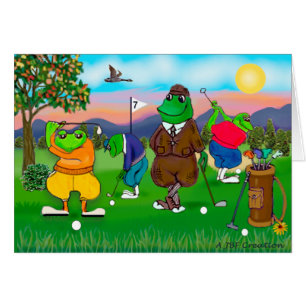 Golfing Frogs - Tournament Hälsningskort