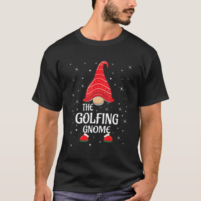 Golfing Gnome Buffalo Play Matching Family Kristus T Shirt (Framsida)