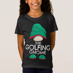 Golfing Gnome Matching Familjejul Pajama Ut T Shirt