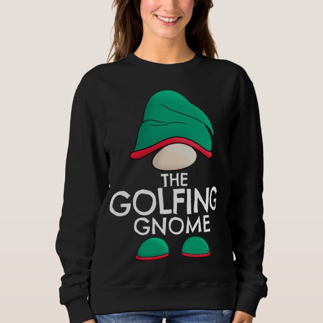 Golfing Gnome Matching Familjejul Pajama Ut T Shirt (Framsida)