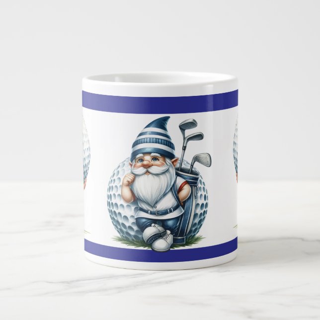 Golfing Gnomes Giant Coffee Mug Jumbo Mugg (Framsidan)