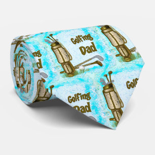 Golfing Golf Pappa tie Slips