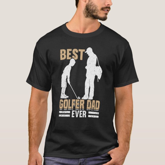 Golfing Golf Player Coach Far Golfer Pappa 6 T Shirt (Framsida)