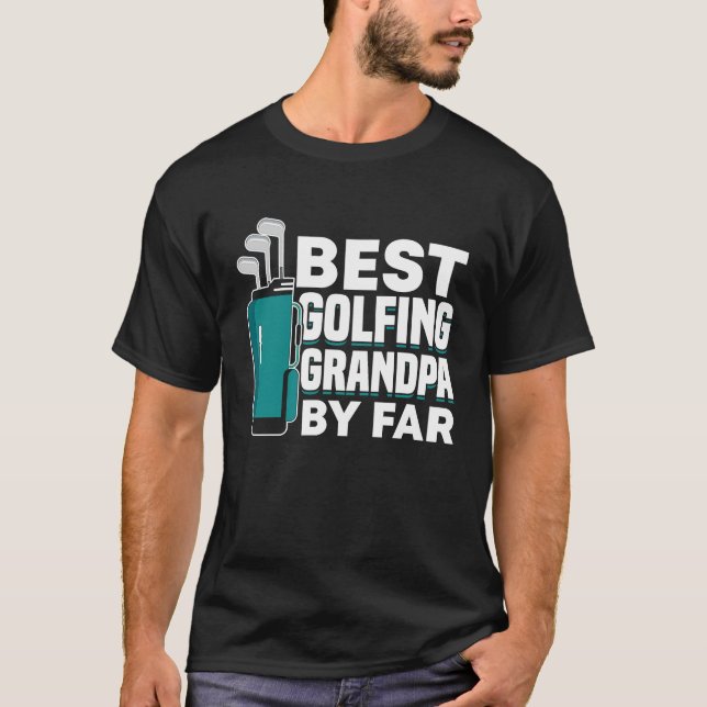 Golfing Golf Player Coach Grandfather Golfer Pappa T Shirt (Framsida)