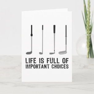 Golfing Golfer Gift Viktiga val Kort