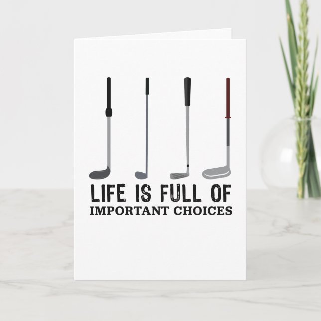 Golfing Golfer Gift Viktiga val Kort (Framsida)