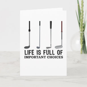Golfing Golfer Gift Viktiga val Kort
