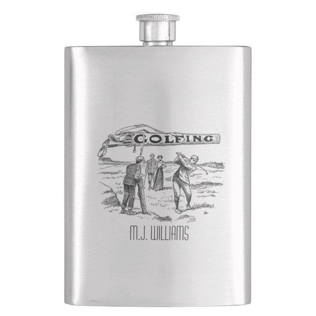 Golfing Golfer Golf Vintage Golf Player Tournament Fickplunta (Framsidan)