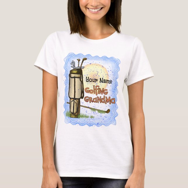 Golfing Grandma T-Shirt (Framsida)
