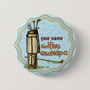 Golfing Grandpa-knappknapp Knapp