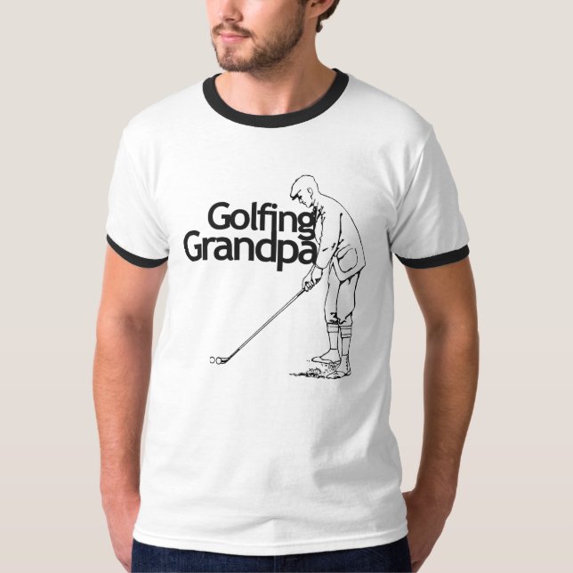 Golfing Grandpa Tee Shirt (Framsida)