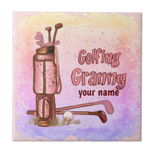 Golfing Granny Kakelplatta