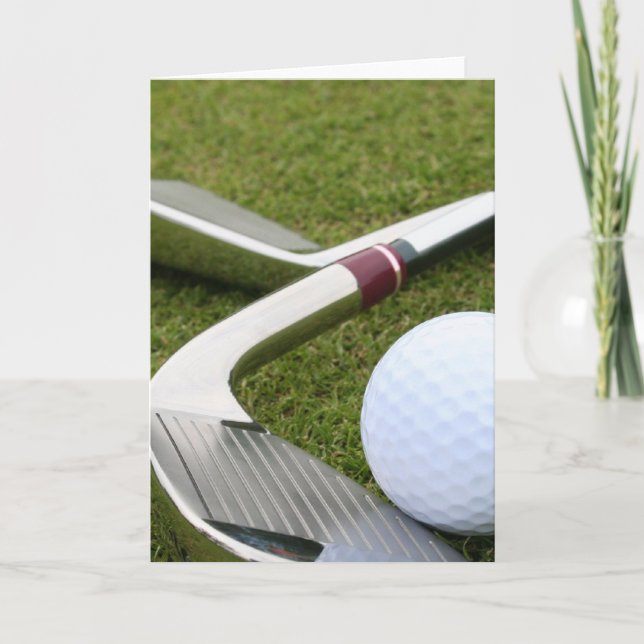 Golfing Greeting Card Kort (Framsida)