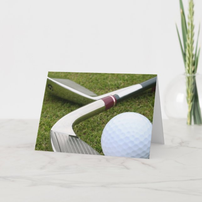 Golfing Greeting Card Kort (Framsida)